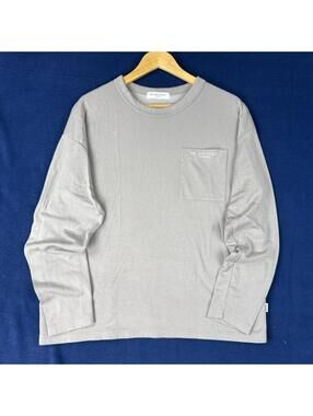 Gelato Pique Homme Gray Pocket Long Sleeve Tee Lounge Shirt Size M Japan Modal